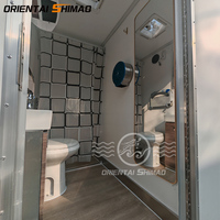Toilette de WC portable de luxe au design chinois avec douche à rail pour événements et camp Vente directe de Chine