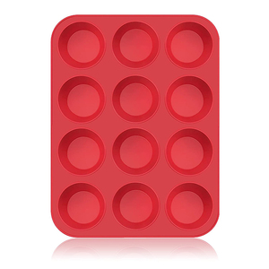 Molde de Silicona Antiadherente para Muffins o Cupcakes, con Capacidad para 12 Unidades, Gran Tamaño, Tarifa Reducida - Product Image 1