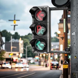 Ventes directes d'usine 200mm 300mm 12V en aluminium solaire et alimenté par le secteur LED feux de signalisation intelligents bâton - Product Image 5