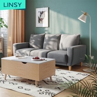Linsy 2-3 sièges cadre en bois appartement petite unité salon petite taille canapé LS075SF6