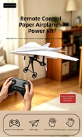 Kit d'avion en papier télécommandé DIY avec lumières LED, jouet éducatif STEM pour enfants, cadeau scolaire