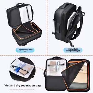 Sac à dos d'affaires extensible Grande capacité Séparation sec-humide Voyage Décontracté Sac de sport Sac à dos pour ordinateur portable imperméable - Product Image 2