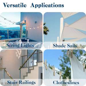 Tendeur à mâchoires galvanisé en acier inoxydable 304 M5, robuste, pour câbles, cordes métalliques et voiles d'ombrage - Product Image 4