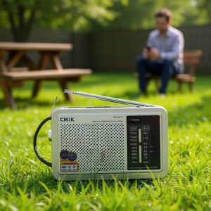CMIK MK-610 AM FM 2 Band Portable Radio Compact Size High Sensitivity Frequency <b>Range</b> 76-108 MHz 525-1610 KHz - Product Image 3