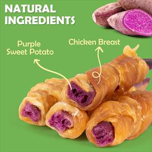 ขนมเคี้ยวสำหรับสุนัข รสไก่และแครอทธรรมชาติ เพื่อสุขภาพทางเดินอาหารและการดูแลฟันที่ยาวนาน  ขนมสุนัขส่วนผสมจำกัด - Product Image 4