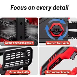 <span class=keywords><strong>Tronçonneuse</strong></span> électrique portable YOSHU de 16 pouces, mini, rechargeable, <span class=keywords><strong>batterie</strong></span> lithium-ion 4,0 Ah, sans fil, sans balais, 42 V, 1200 W, 21000 tr/min - Product Image 6