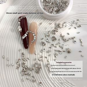 Petit serpent Nail Art décorations Kit avec goutte d'eau <span class=keywords><strong>Marquise</strong></span> couture remplissage Mini Zircon ongles breloques accessoires - Product Image 2