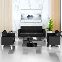 Ensemble canapé et table basse pour bureau d'affaires, en bois massif, cuir véritable, écologique, personnalisable, minimaliste, moderne, pour hôpital et maison