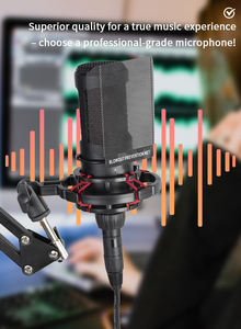 Micrófono de estudio de buena calidad, condensador de diafragma grande, para grabación de puesta en escena, Podcasting, canto - Product Image 6