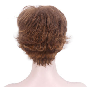 Cuero cabelludo realista Comercio exterior madre Peluca de gama alta Pixiewig marrón <span class=keywords><strong>Carnica</strong></span> dragón corto rizado tocado - Product Image 5