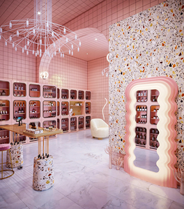 Luxury <b>Perfume</b> Shop Interior Design Custom Cosmetic Display Counter Modern Beauty Store Furniture - Product Image 4