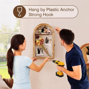 Cornice per foto <span class=keywords><strong>Vintage</strong></span> in legno grande scatola per ombre a muro di colore bruciato per esposizione domestica souvenir foto fiori secchi scatole Commemorative - Product Image 3