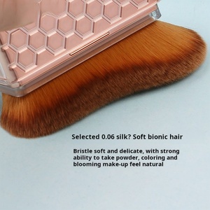Brochas de Maquillaje de Base Suave con Logotipo Personalizado de Alta Calidad 2024, Pelo Sintético para Rostro y Cuerpo, Marca Privada - Product Image 3