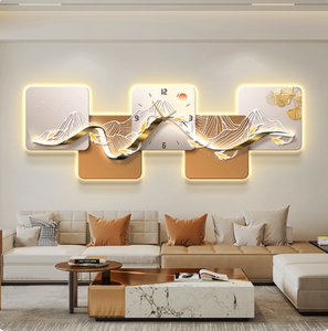 Đồng hồ treo tường kim loại pha lê sang trọng hiện đại, tranh trang trí tường phòng khách, đồ trang trí nhà cửa - Product Image 4
