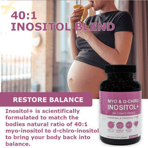 Cápsulas de Mioinositol y D-Chiroinositol Orgánico Premium de Marca Privada OEM, Suplemento Antioxidante con Vitamina D3 y Folato para Mujeres - Product Image 3