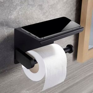 Porte-rouleau de papier toilette en acier inoxydable auto-adhésif, moderne, écologique et à prix abordable pour hôtels - Product Image 1