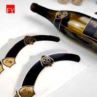 Étiquettes imperméables pour boissons, étiquettes personnalisées en PVC avec feuille d'or pour bouteilles de bière, machine à plastifier pour bouteilles d'eau, autocollants pour bouteilles de PET