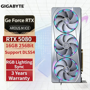 NUEVA Tarjeta Gráfica GIGABYTE GeForce RTX RTX 5080 <span class=keywords><strong>AORUS</strong></span> M ICE de 16GB GDDR7 256Bit para Computadoras de Escritorio, Componentes para Juegos, en Stock - Product Image 1