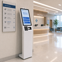 Kiosques de paiement TouchWo blanc/noir, kiosque de commande automatique de 215 pouces, kiosque numérique, kiosque à écran tactile de 32 pouces, kiosque numérique