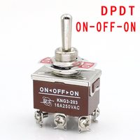 Interrupteur à bascule DPST DPDT 16A 250VAC 4 broches 6 broches On-off/on-on/on-off-on 3 positions 6 broches Interrupteur momentané DPDT Bakélite Instruments