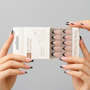 <span class=keywords><strong>Uñas</strong></span> Postizas Francesas Cortas de Color <span class=keywords><strong>Natural</strong></span>, 30 Piezas, Marca Privada, Alta Calidad, Reutilizables, Acrílicas, Venta al Por Mayor de Fábrica - Product Image 5