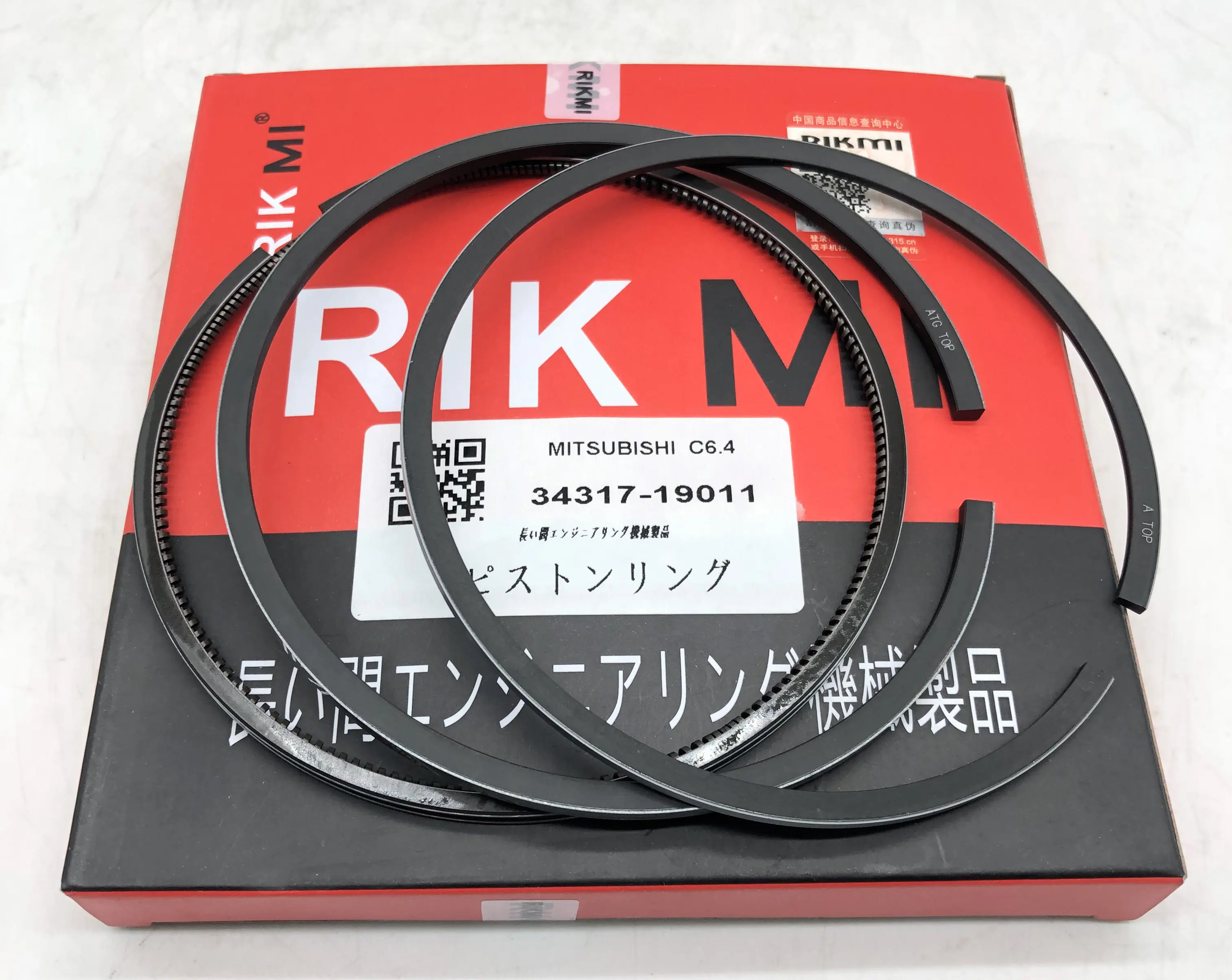 Hochwertiger Rikmi-Kolben ring für Mitsubishi C6.4 C4.2 Dieselmotor 34317-19011