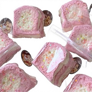 Jouet à presser réaliste en forme de boule de pain ou de gâteau de 6 cm, nouveau design pour enfants et adultes, anti-stress, en caoutchouc - Product Image 3