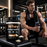 Poudre d'isolat de protéines de lactosérum à formule personnalisée, saveur vanille, faible teneur en lactose, complément nutritionnel sportif pour la salle de sport, vente en gros