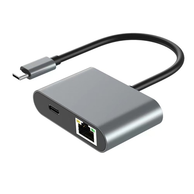 USB C 3.1 to 2.5G Ethernet Adapter with PD Type-C to RJ45 2.5G LAN Network Adapter for Laptop