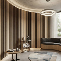 Panneaux acoustiques flexibles en bois Akupanel, panneaux insonorisants à lattes, panneaux muraux avec support en PET, Wandpaneele Holz pour la décoration intérieure européenne