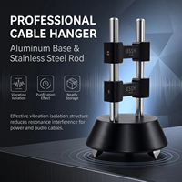 Support anti-vibrations en alliage d'aluminium avec barre en acier inoxydable, support absorbant les chocs pour câble d'alimentation audio HIFI
