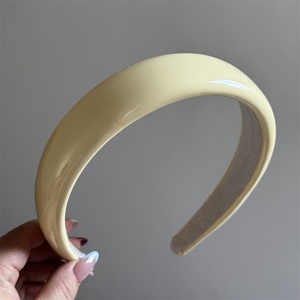 Diadema MIO de PU brillante de colores macarrones sólidos de estilo coreano para niñas, Simple accesorio de moda, accesorios para el cabello de esponja dulce - Product Image 5