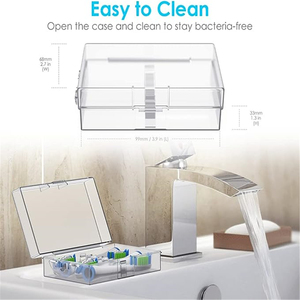 For <strong>Oral</strong> <strong>B</strong> <strong>Electric</strong> <strong>Toothbrush</strong> Replacement Heads <strong>Case</strong> Plastic Storage <strong>Case</strong> with Medium Nylon Bristles for Home Use - Product Image 6