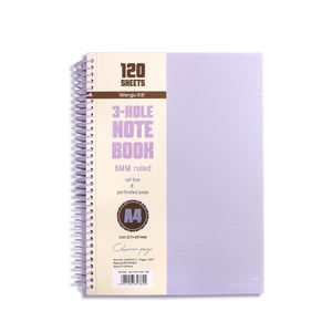 สมุดโน้ตแบบสันห่วง PP Soft Spiral ขนาด A4 แบบอเมริกัน สำหรับนักศึกษา แบบฉีกออกได้ ใช้สำหรับจดบันทึกและทำแผนผังความคิด - Product Image 1
