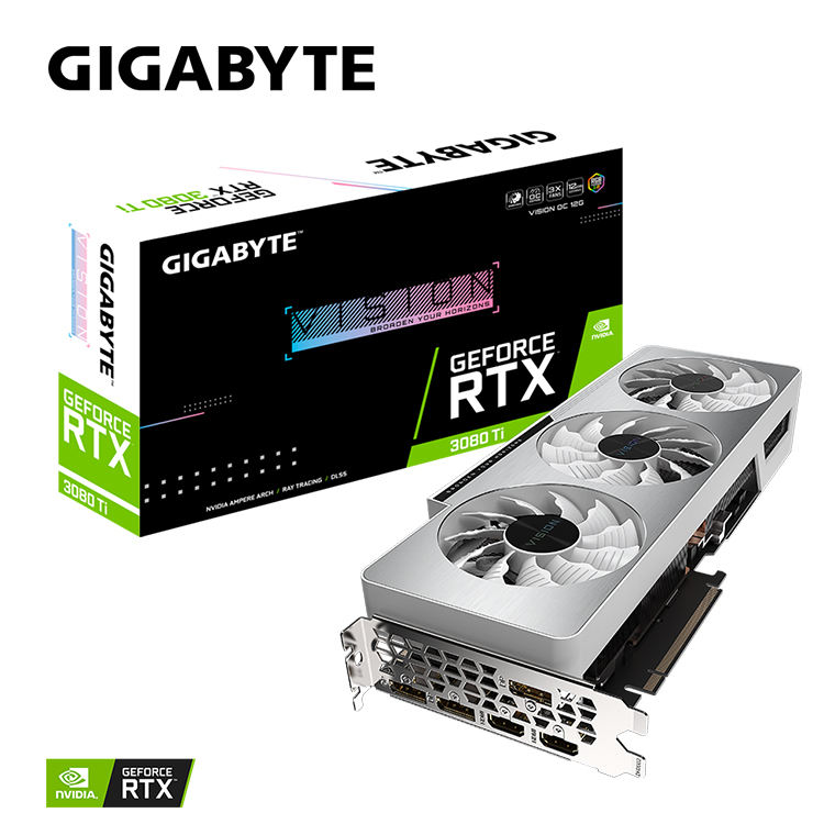 Used GIGABYTE GeForce RTX 3080 Ti VISION OC 12G Graphics Card