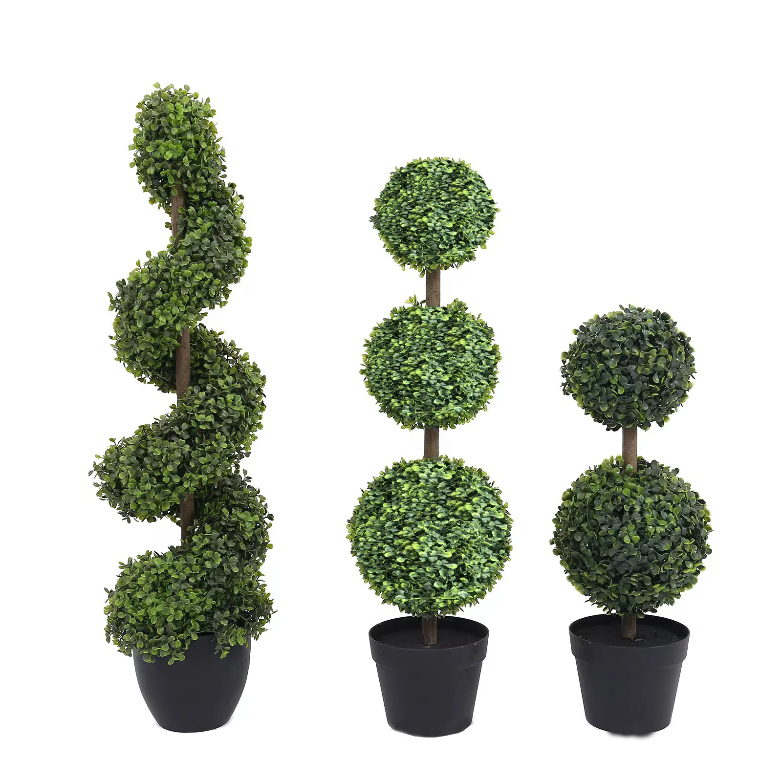1-2m Bushy Green Künstlicher Spiral baum Indoor Outdoor Dekorative Topfbaum Gefälschte Dekoration Pflanze