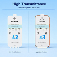 Film protecteur ultra-fin transparent HD souple pour iPhone 17 Pro Max, 0,15 mm, en PET, profil mince, protection avant