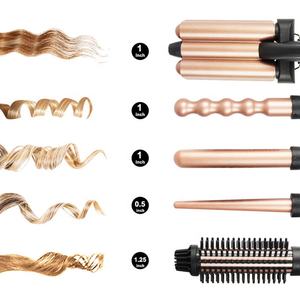 เครื่องม้วนผมเซรามิกหมุนได้อัตโนมัติ5 in 1เปลี่ยนได้ไม้กายสิทธิ์ดัดผมนางเงือกร้อน - Product Image 2