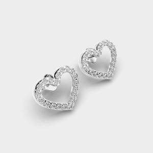 Stylish Diamond <b>Stud</b> Earrings in 925 <b>Sterling</b> <b>Silver</b> Classic Fine Jewelry for Anniversary Wedding Party Gift - Product Image 3