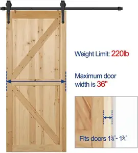 Factory Outlet High Quality Sliding Barn Door Hardware Accessories Interior Sliding Door Hardware Kit