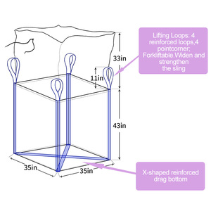 1500kg 2000kg Breathable FIBC <strong>Bulk</strong> Bags Heavy Duty PP Woven Wholesale <strong>Bulk</strong> Order OEM Factory Direct Customized Jumbo <strong>Container</strong> - Product Image 4