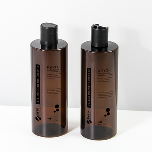 Tùy Chỉnh 100Ml 300Ml Pet Hổ Phách Nhựa Có Thể Ép Dầu Gội Điều Hòa Toner Chai Matte Đen Vít Đĩa Chăm Sóc Da Huyết Thanh - Product Image 1