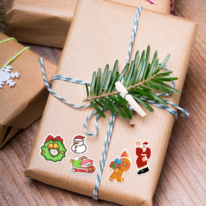 Autocollants d'étiquettes découpées en papier recyclable imprimés personnalisés avec motifs de vacances pour Noël, <span class=keywords><strong>Halloween</strong></span> et décoration de fête - Product Image 2