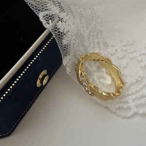 Bague en argent pur S925, fabrication italienne brossée, incrustée, tendance, plaqué or 18 carats, simple, basique, à la mode, personnalisée, vente en gros - Product Image 4