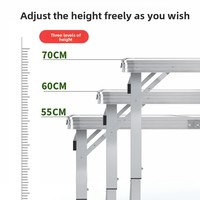Table pliante en alliage d'aluminium - Design moderne et minimaliste, portable et pliable pour les marchés nocturnes en plein air, les stands, les promotions, table simple