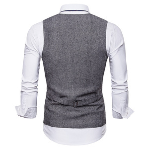 Service OEM – Nouveauté : Gilet <span class=keywords><strong>habillé</strong></span> slim pour <span class=keywords><strong>homme</strong></span>, <span class=keywords><strong>sans</strong></span> manches, décontracté et formel, idéal pour l'automne - Product Image 5