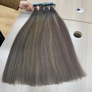 Extensioni per capelli con nastro adesivo 12A, all'ingrosso, lisce, da donna, 26 pollici, fornitori di extension con nastro adesivo grezzo, <span class=keywords><strong>100</strong></span>% capelli umani - Product Image 1