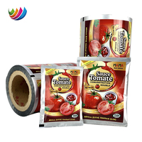 Sachet d'emballage alimentaire personnalisé en aluminium biodégradable avec bec verseur pour ketchup et pâte de tomate, qualité alimentaire