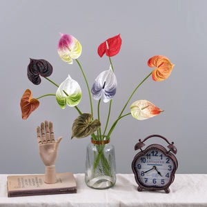 Piante di Anthurium <span class=keywords><strong>B</strong></span>-99 in PU Effetto Naturale, Fiori Artificiali all'Ingrosso per Decorazioni da Tavola - Product Image 1