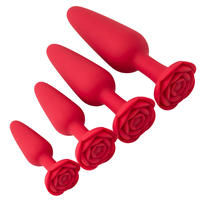 Plug anal en silicone en forme de rose, dilatateur anal multicolore, jouet sexuel pour adultes, masturbation, plugs anaux géants et souples pour hommes et femmes